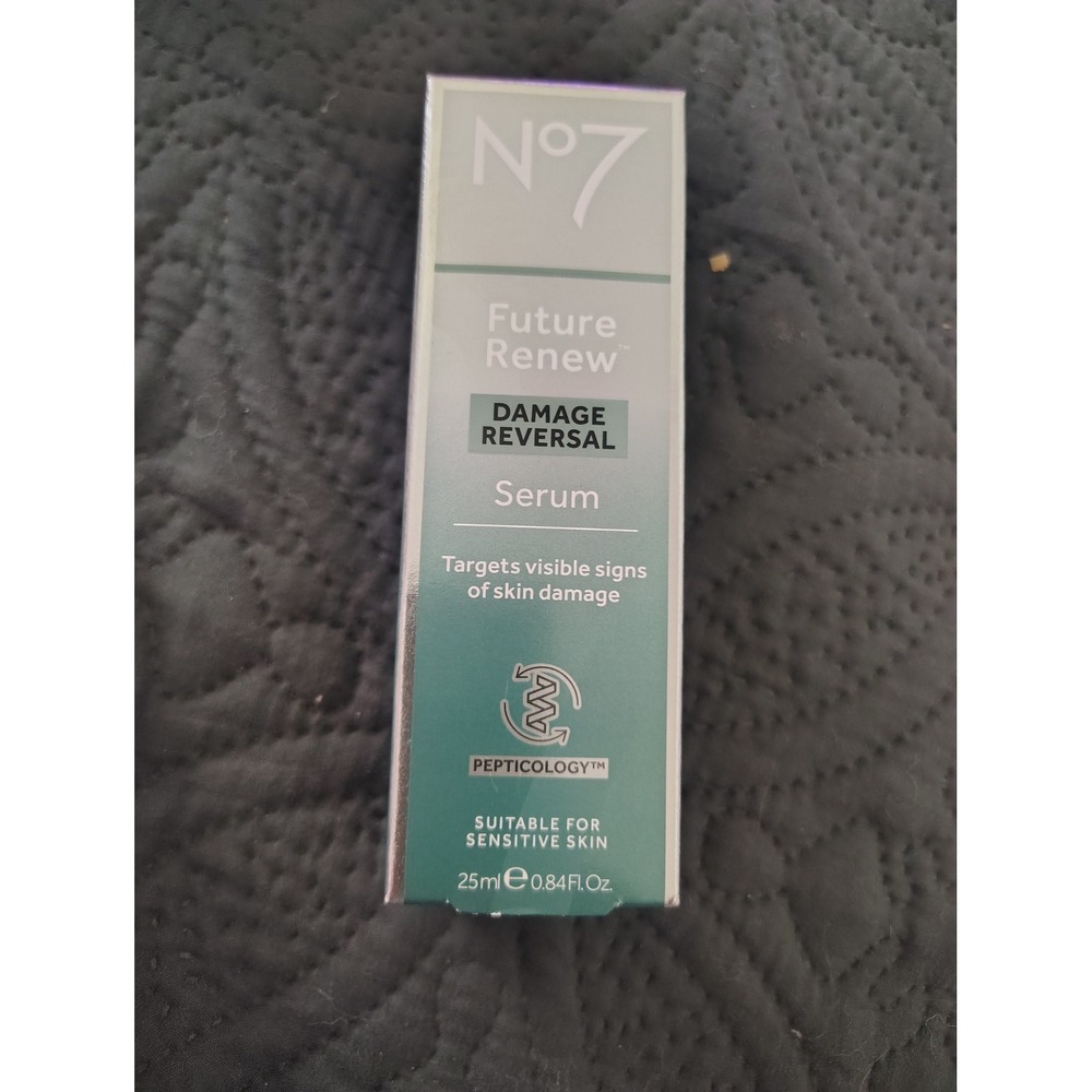 No7 Future Renew Damage Reversal Serum 25ml 0.84oz Pepticology Anti-Aging‎ Boxed